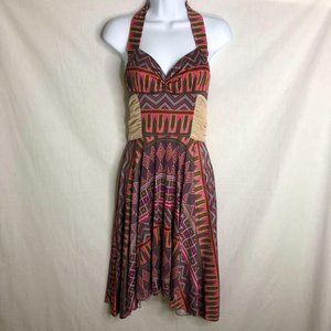 Jasper Garvida London Silk  Geometric Print Miel 4